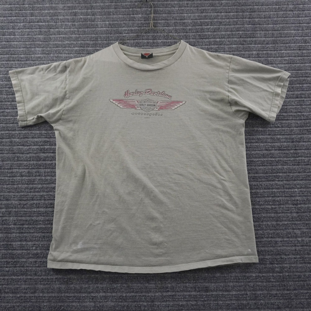 Vintage 00s Harley-Davidson T-Shirt Mens XL Green Barnett El Paso TX Graphic